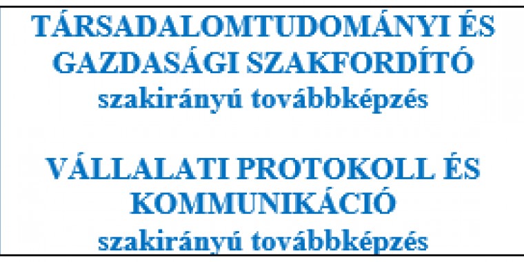 Jelentkezz szakirányú továbbképzéseinkre! Jelentkezési határidő: 2025. augusztus 15.